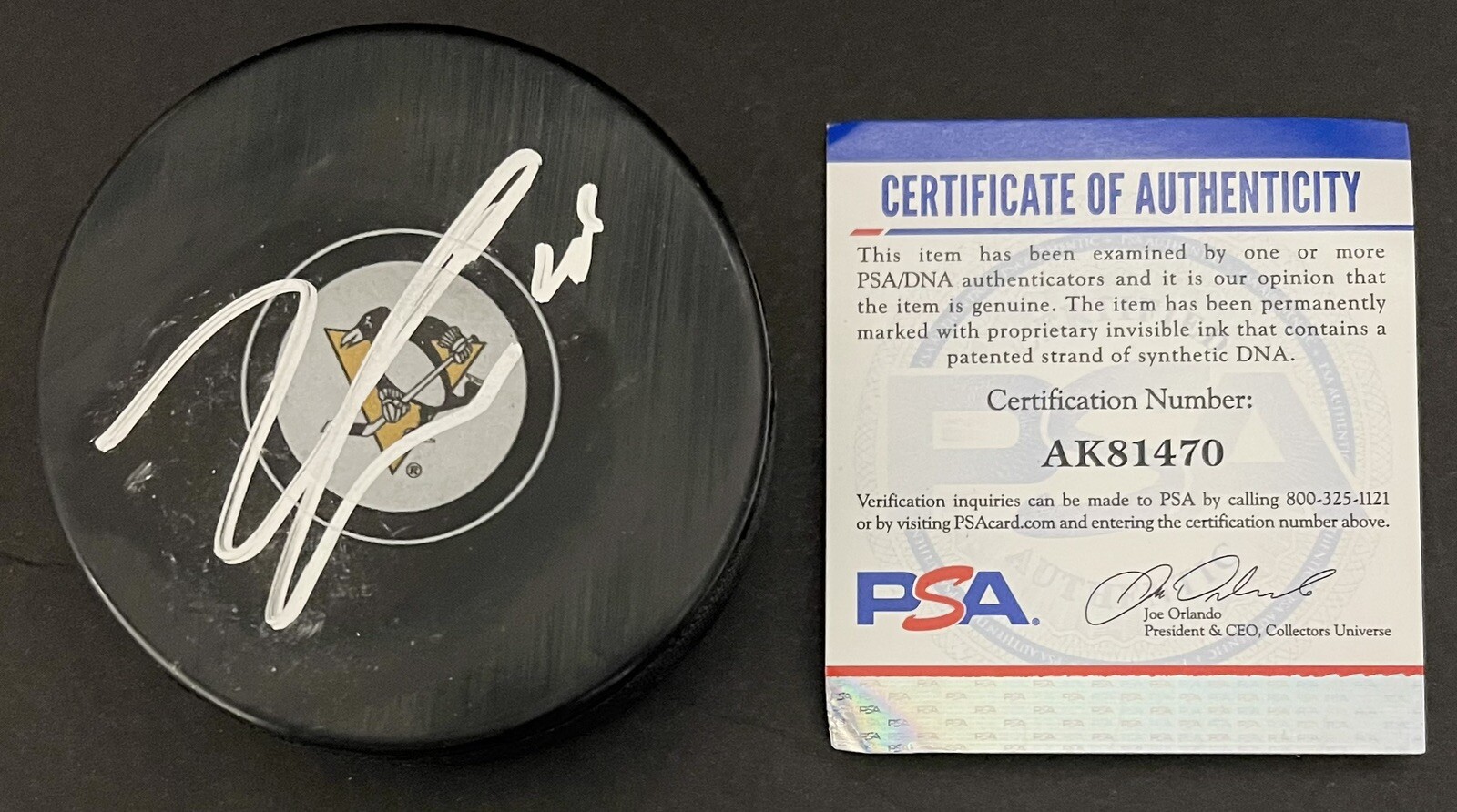Jared McCann Signed Autographed Pittsburgh Penguins Logo Puck PSA/DNA