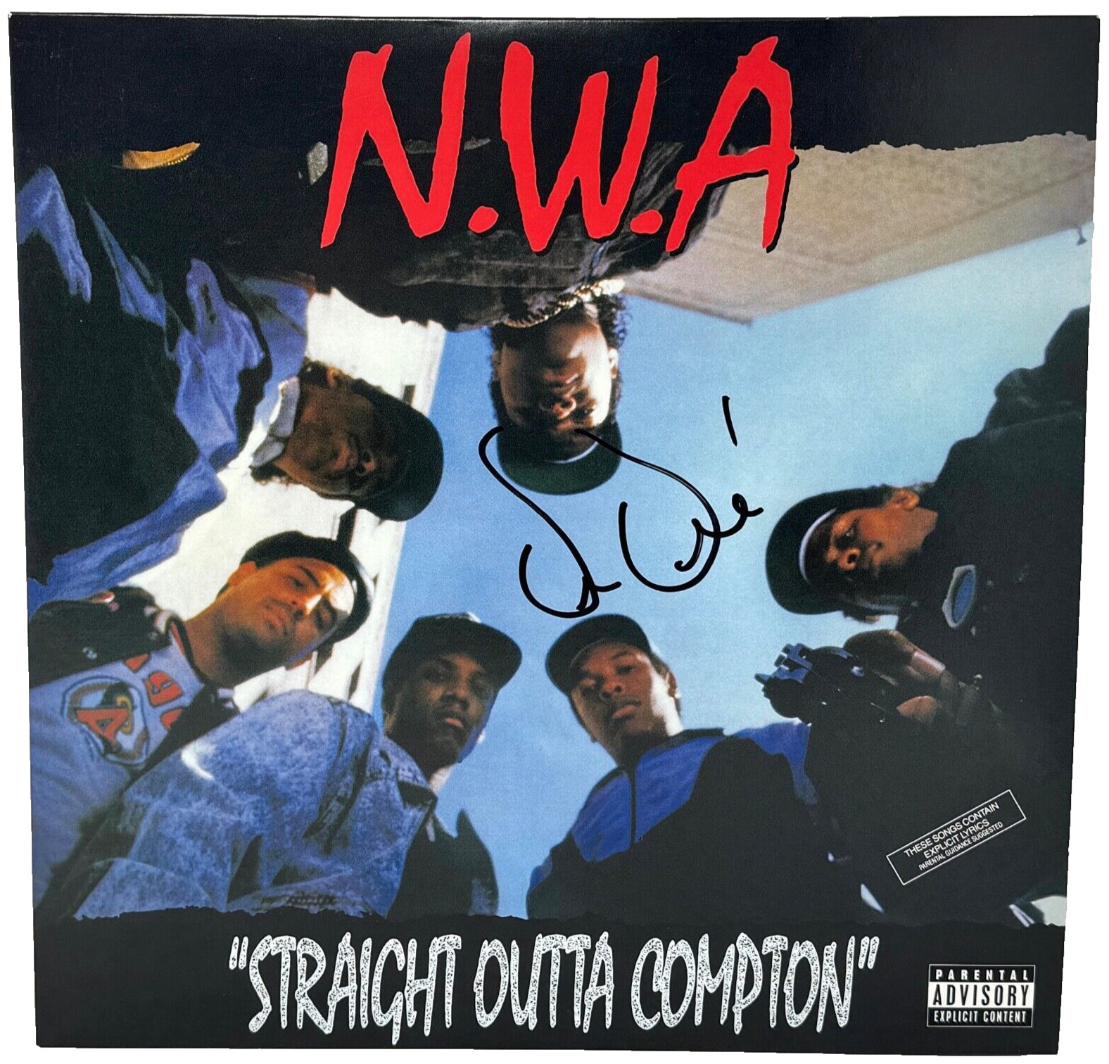 Dr. Dre Signed Autograph N.W.A. Straight Outta Compton Vinyl Album NWA ACOA COA