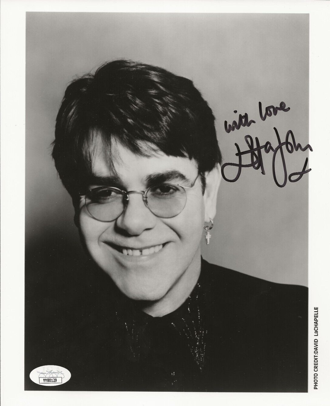 Elton John REAL hand SIGNED 8x10