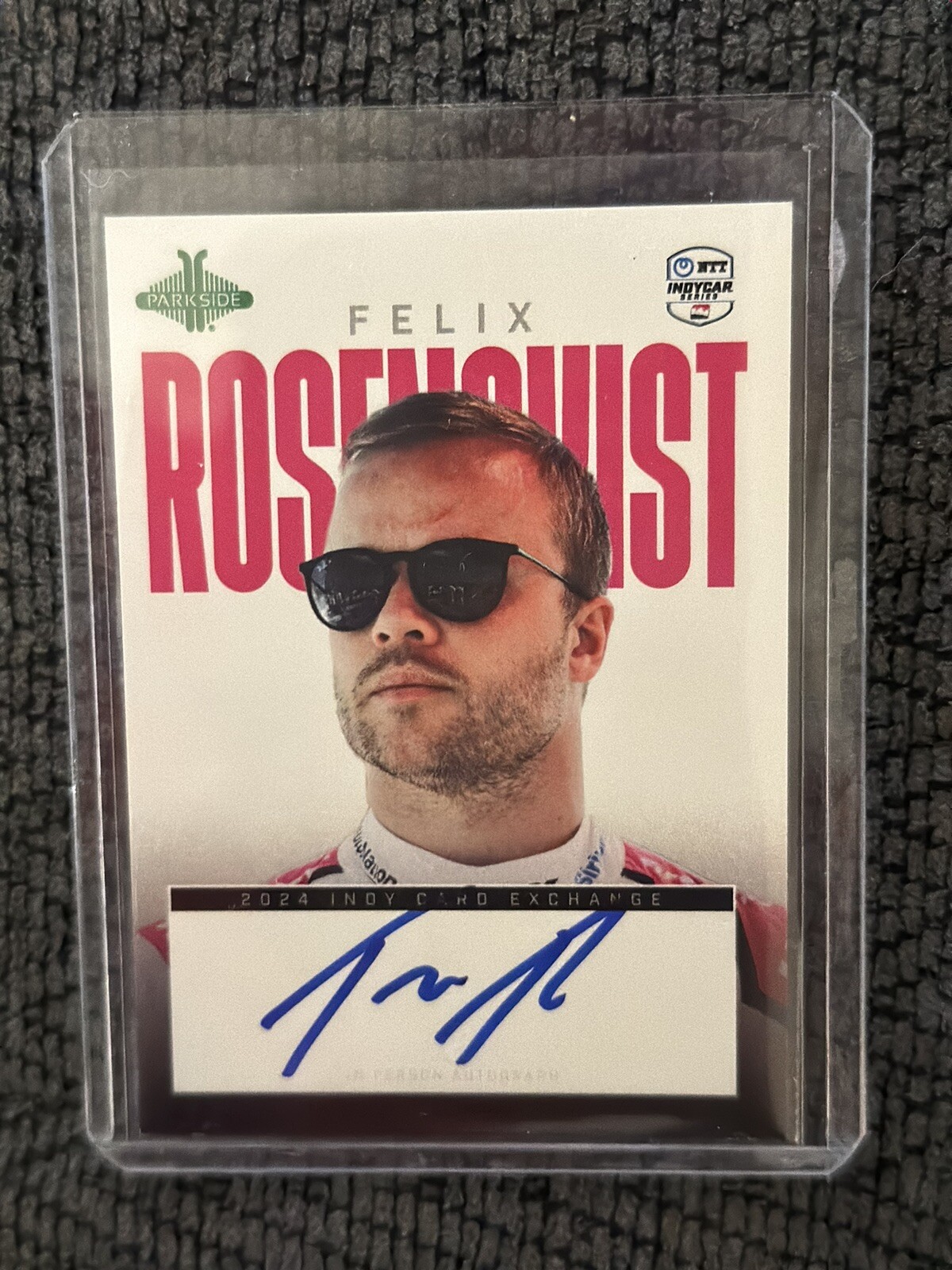 Felix Rosenqvist Signed Trading Parkside 2024 Indy Card Exchange Exclusive 500