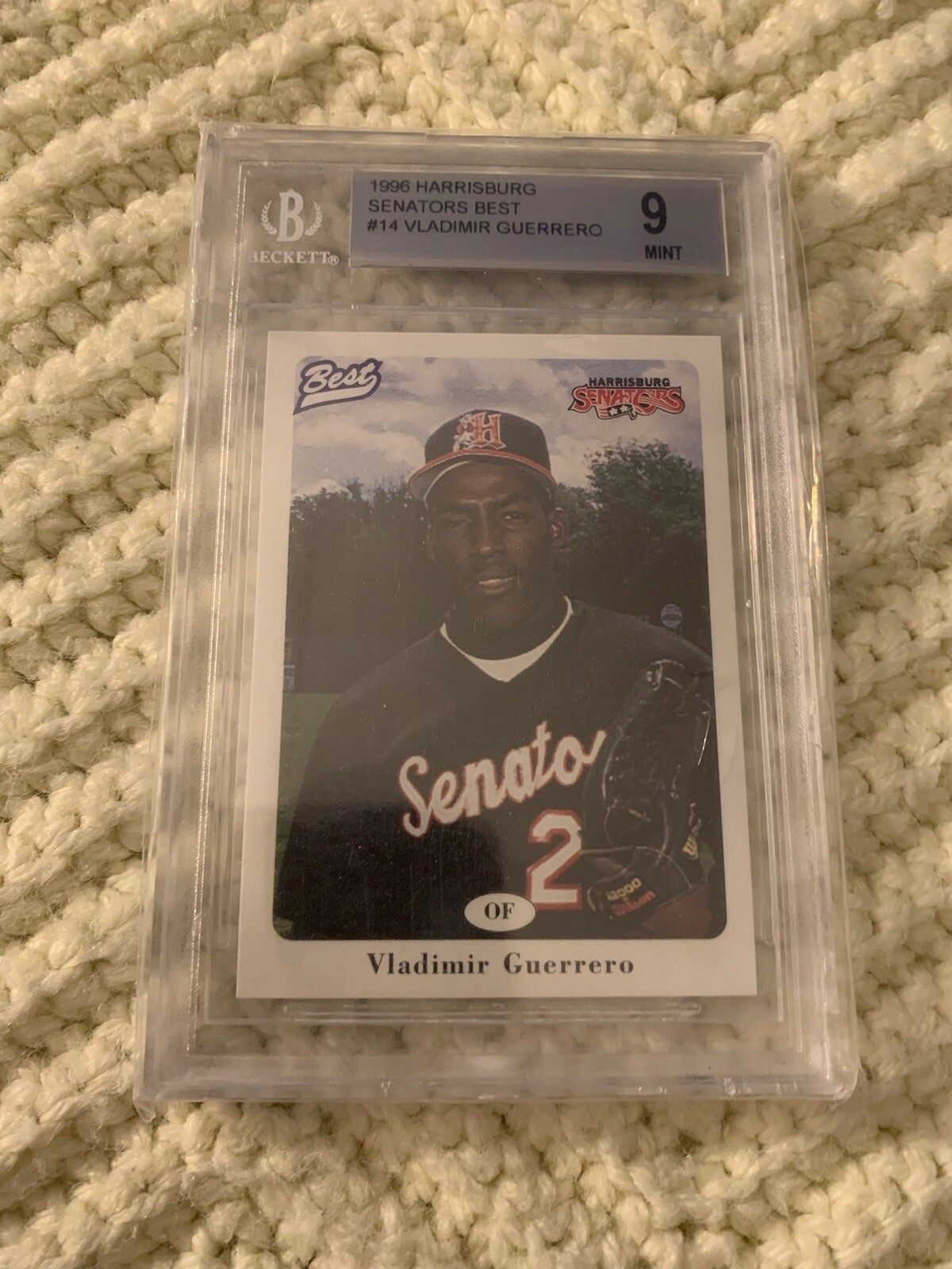 Vladimir Guerrero 1996 Best BCCG Graded 9 Trading Card # 14 Slabbed Beckett RC