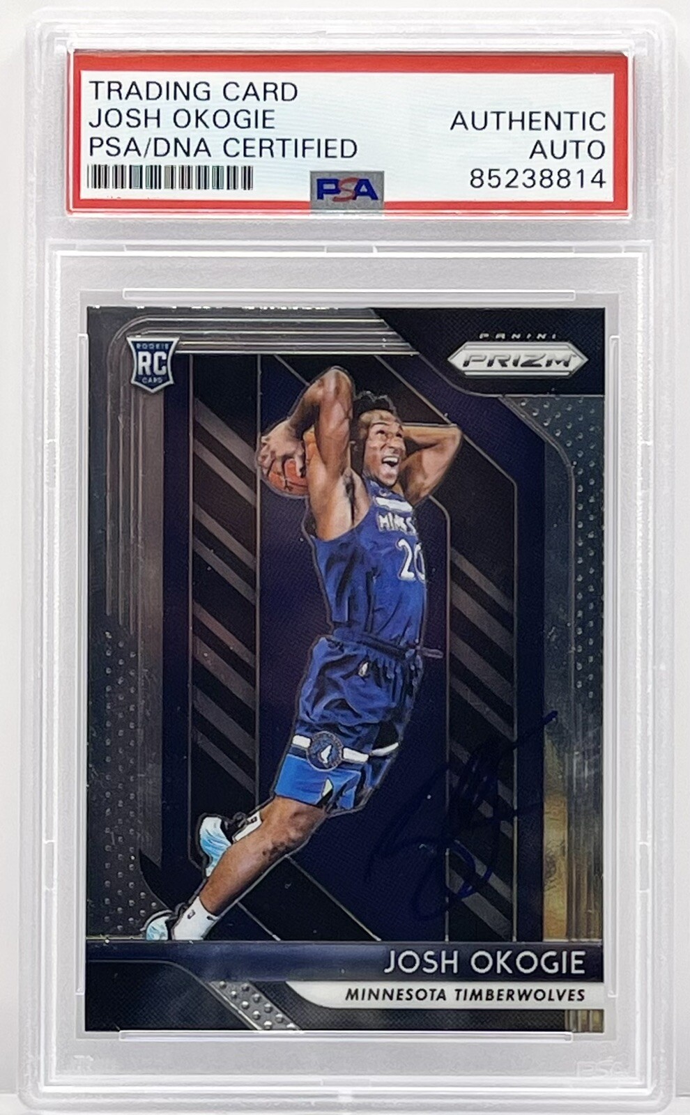 Josh Okogie Signed 2018-19 Panini Prizm Rookie Card Timberwolves PSA/DNA Slabbed