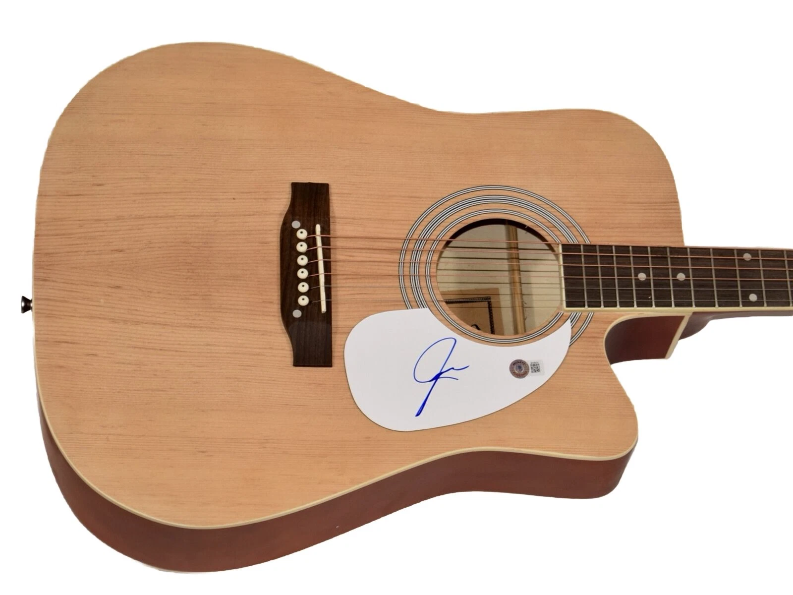 Joe Jonas Signed Full Size Acoustic Guitar Autograph Jonas Brothers Beckett COA