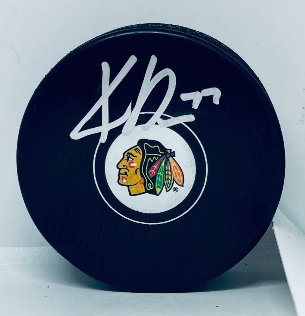 Kirby Dach signed Chicago Blackhawks Puck autographed Hawks