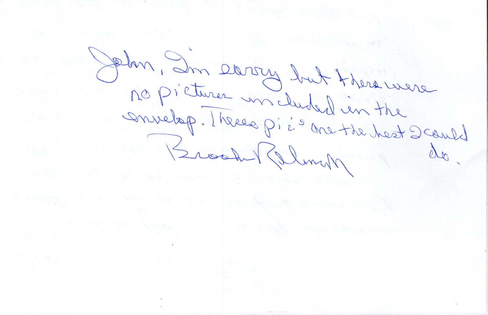 BROOKS ROBINSON HAND SIGNED+HAND WRITTEN NOTE ON FAN LETTER+COA BASEBALL HOF