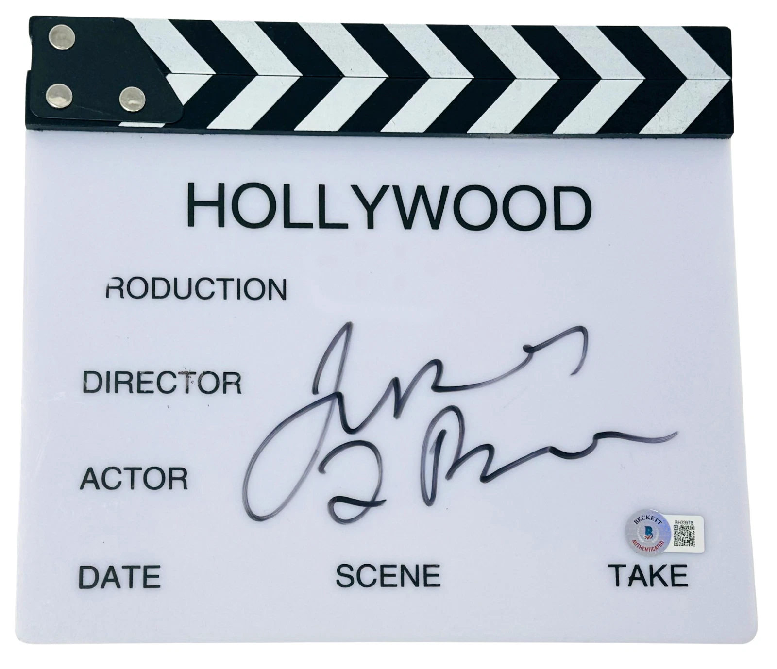 James L Brooks Signed Autograph The Simpsons Director's Clapboard Beckett COA