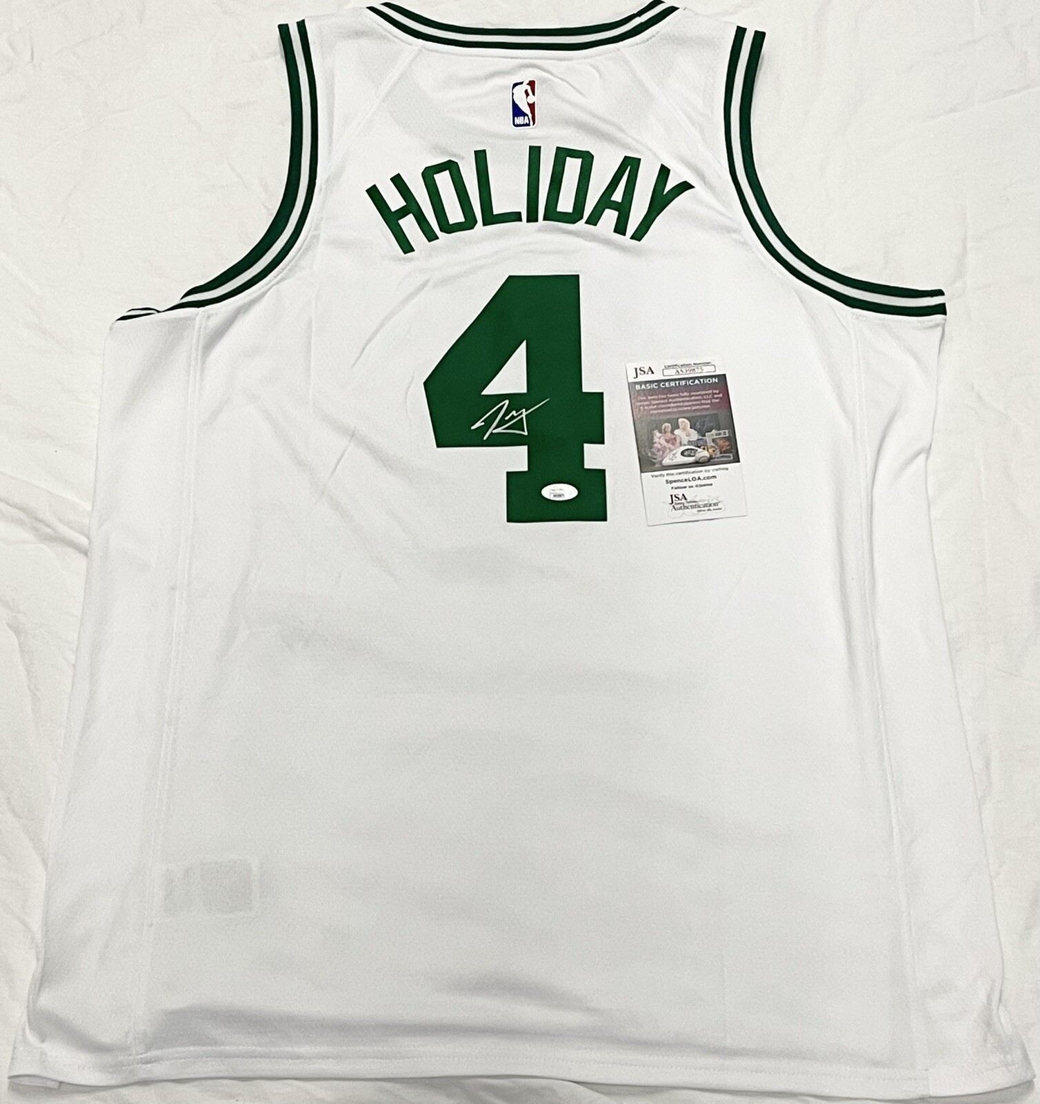 Jrue Holiday Signed Autographed Boston Celtics Jersey JSA COA