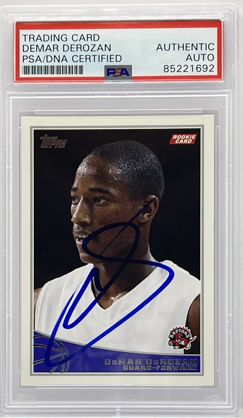 DeMar DeRozan Signed 2009-2010 Topps Rookie Card Raptors Bulls PSA/DNA Slabbed