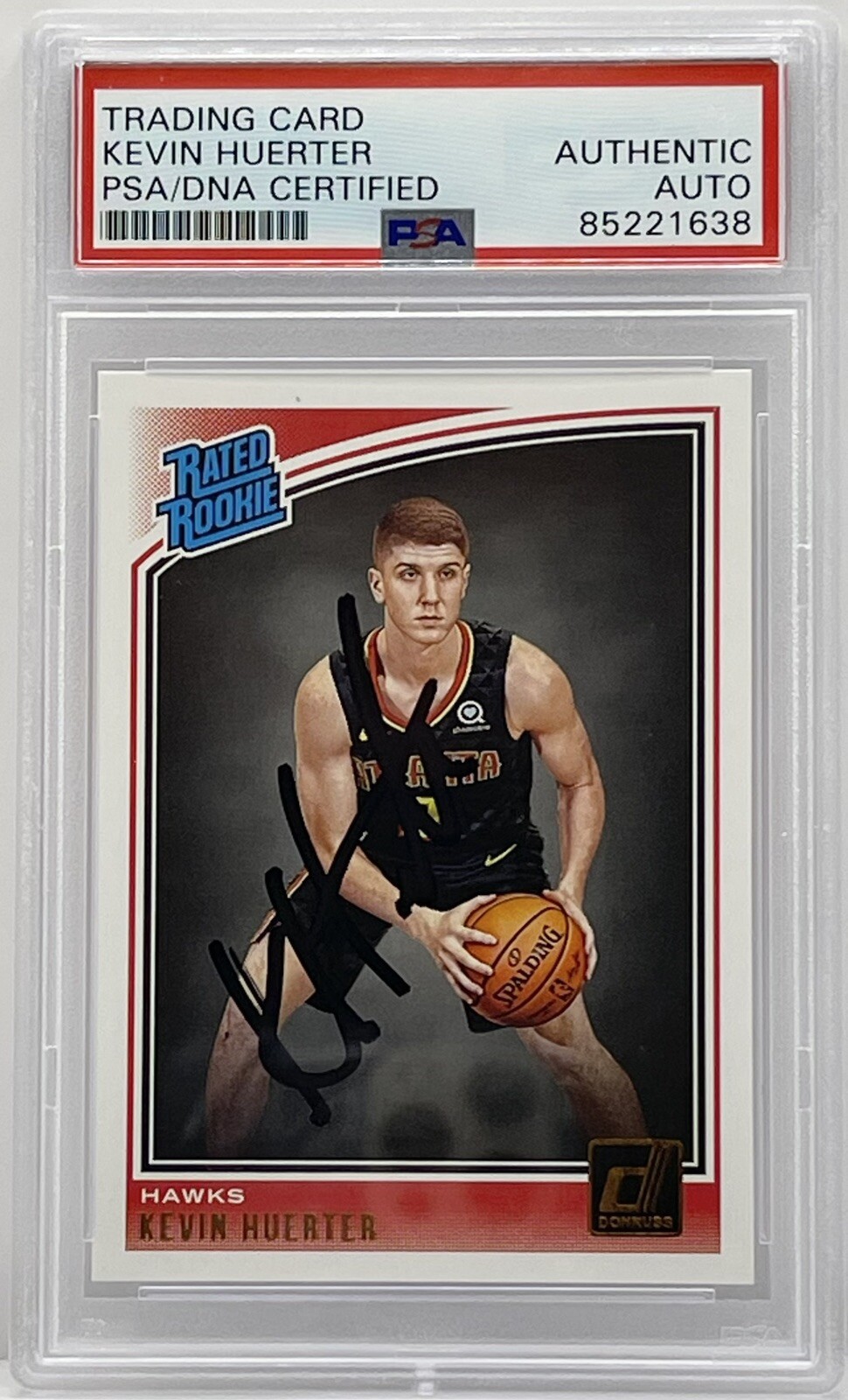 Kevin Huerter Signed Auto 2018-19 Donruss Rookie Card On Card Kings PSA/DNA Slab