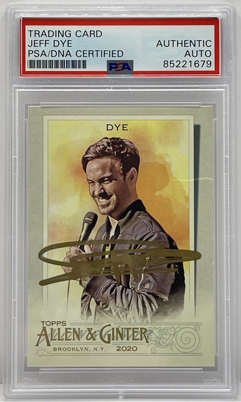 Jeff Dye Signed Auto 2020 Allen & Ginter Card Comedian PSA/DNA Slabbed