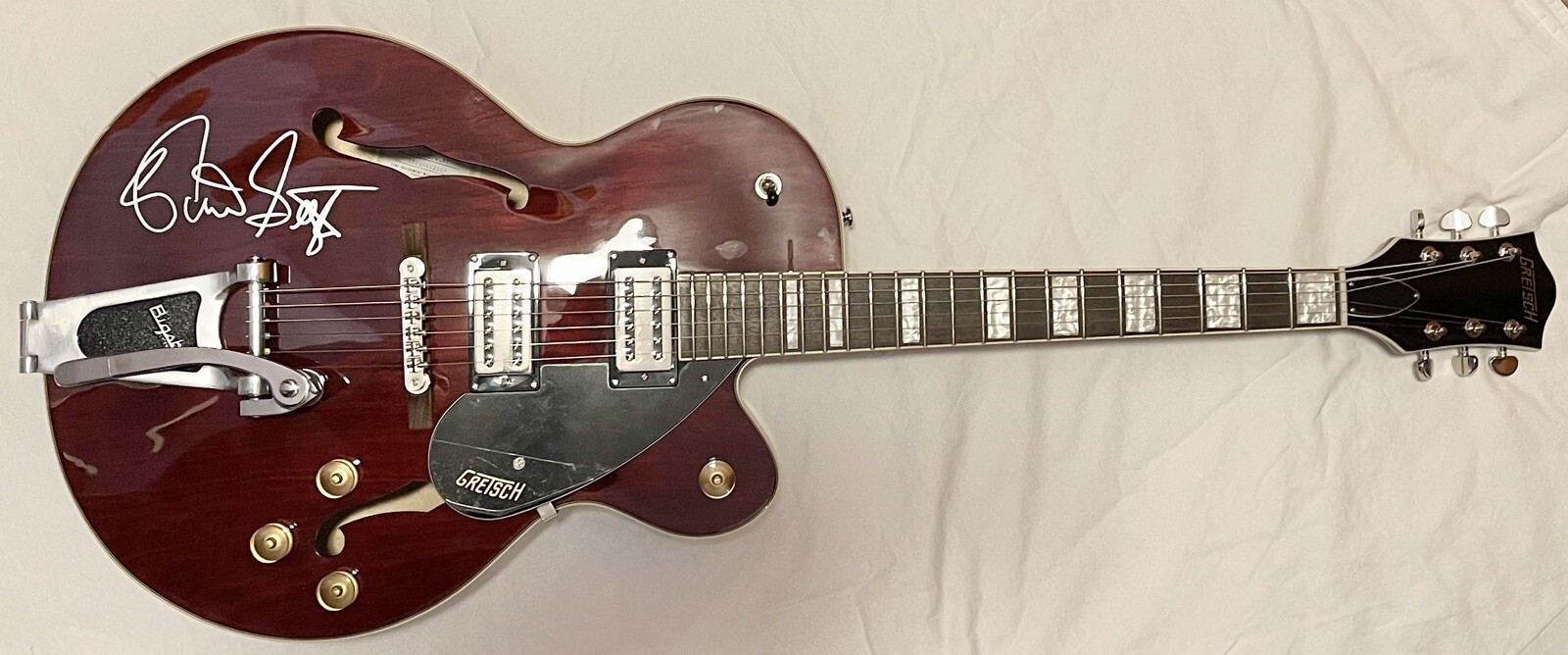 Brian Setzer Signed Gretsch Full Size Guitar JSA COA On Body Stray Cats Rare