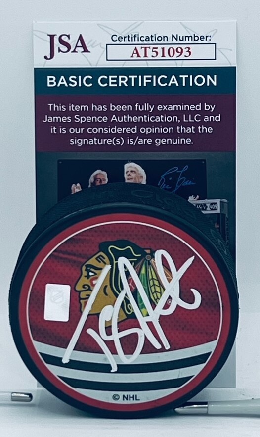 Tony Amonte signed Chicago Blackhawks Reverse Retro Puck autographed JSA COA
