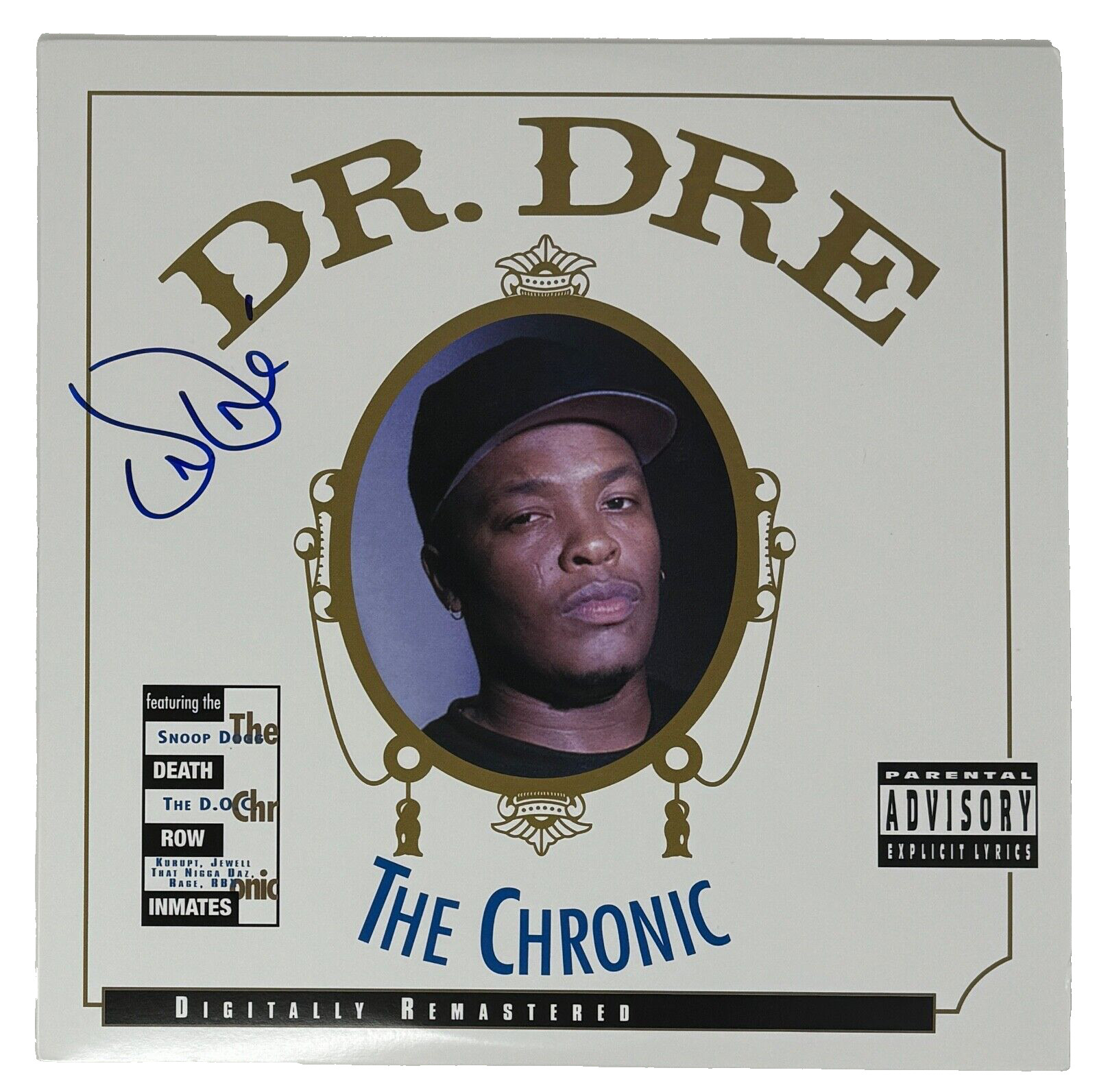 DR. DRE SIGNED AUTOGRAPH THE CHRONIC VINYL RECORD ALBUM LP NWA RAPPER ACOA COA COLLECTIBLE MEMORABILIA