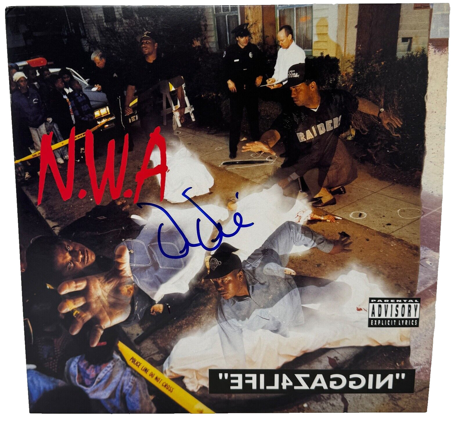 Dr. Dre Signed Autograph Niggaz4Life Efil4zaggin Vinyl Album LP N.W.A ACOA