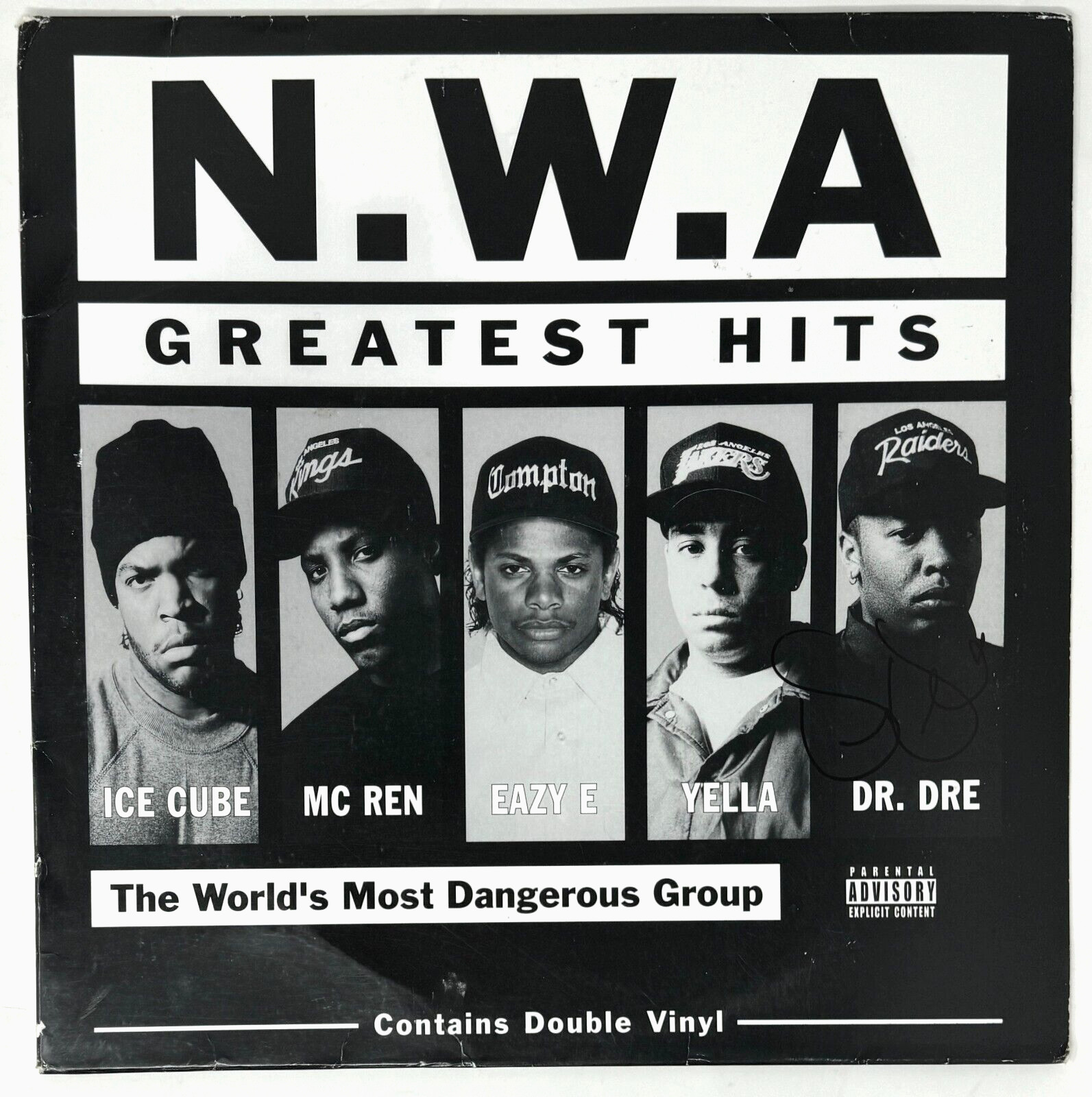 Dr. Dre Signed Autograph N.W.A Greatest Hits Vinyl Record Album LP NWA ACOA COA