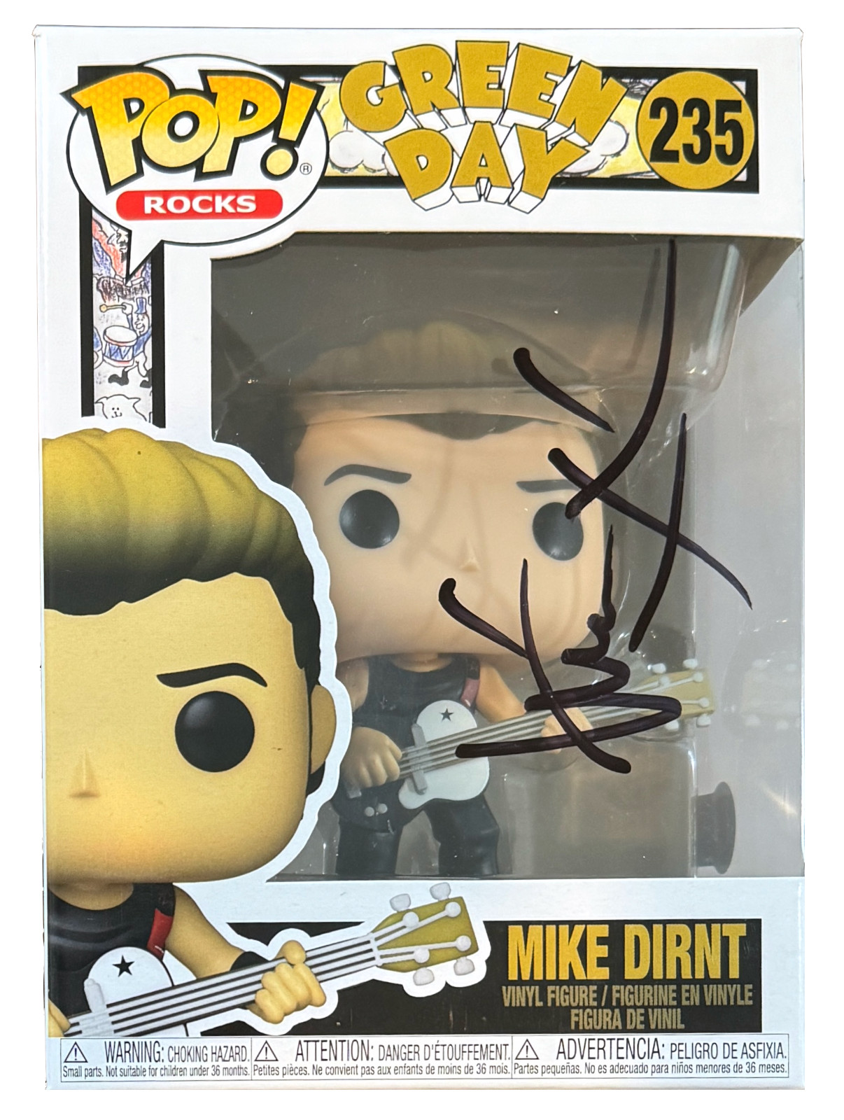 Mike Dirnt Signed Green Day Funko Pop Rocks 235 Figure Autograph Beckett COA