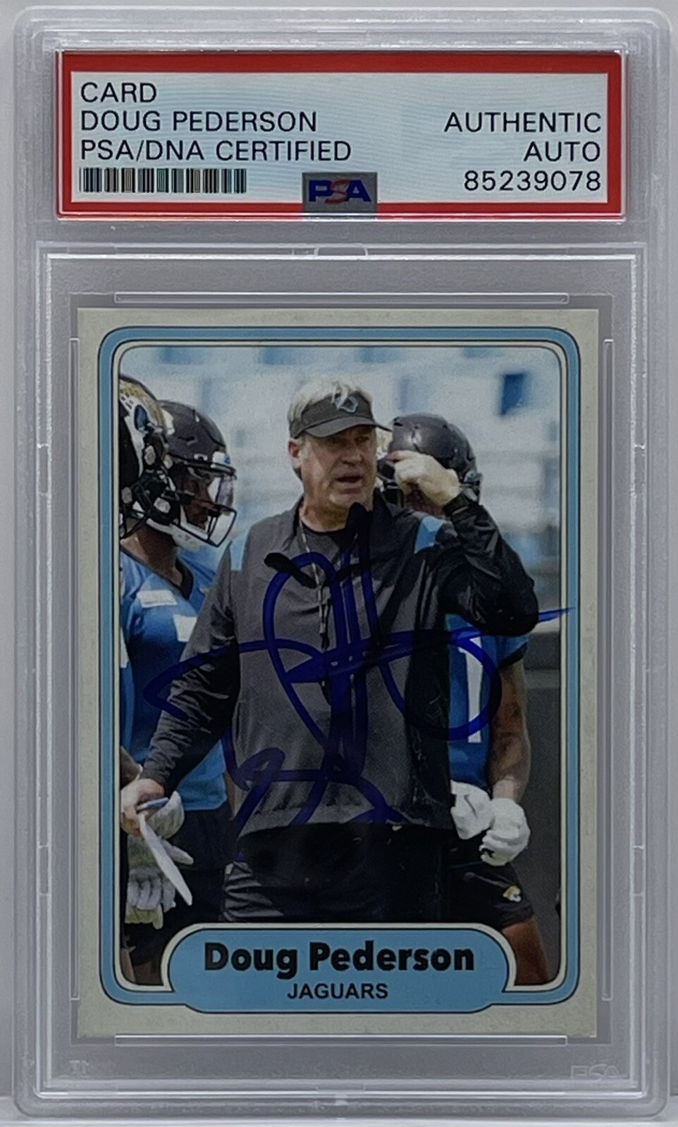 Doug Pederson Signed Autographed Jacksonville Jaguars Custom Card PSA/DNA Slab
