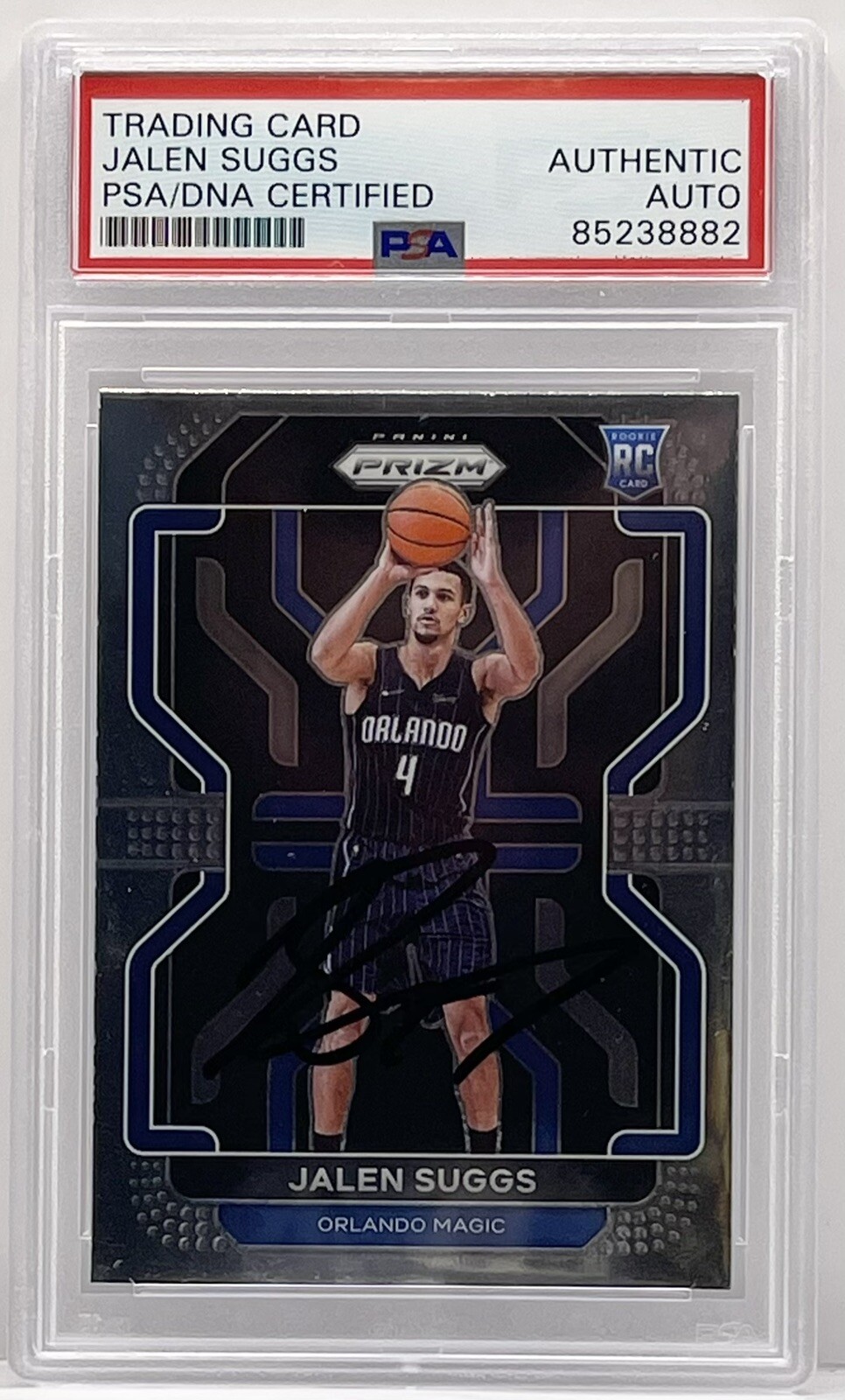 Jalen Suggs Signed 2021-22 Prizm Rookie Card Orlando Magic PSA/DNA Slabbed