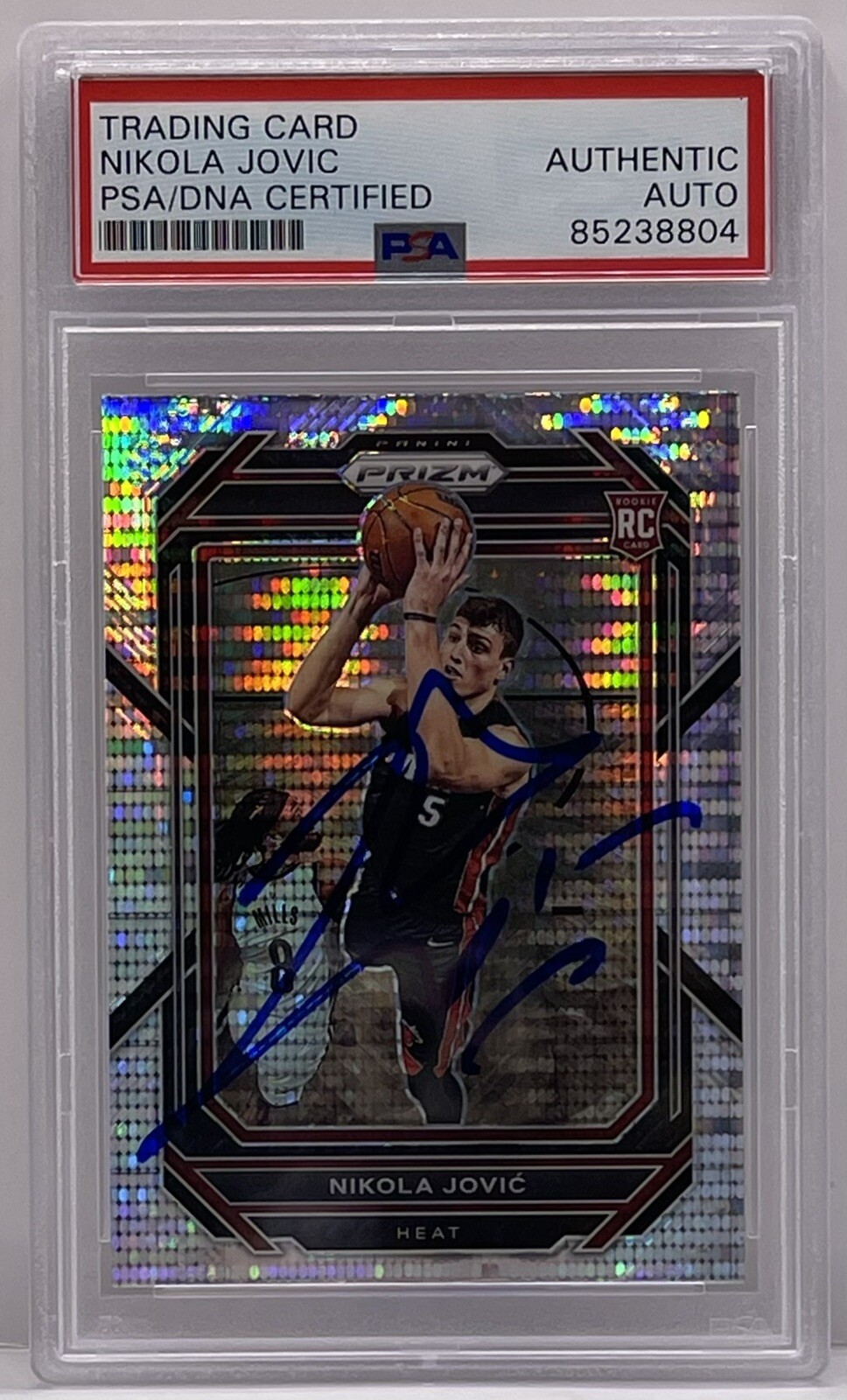 Nikola Jovic Signed 2022-23 Panini Prizm Rookie Card Miami Heat PSA/DNA Slabbed