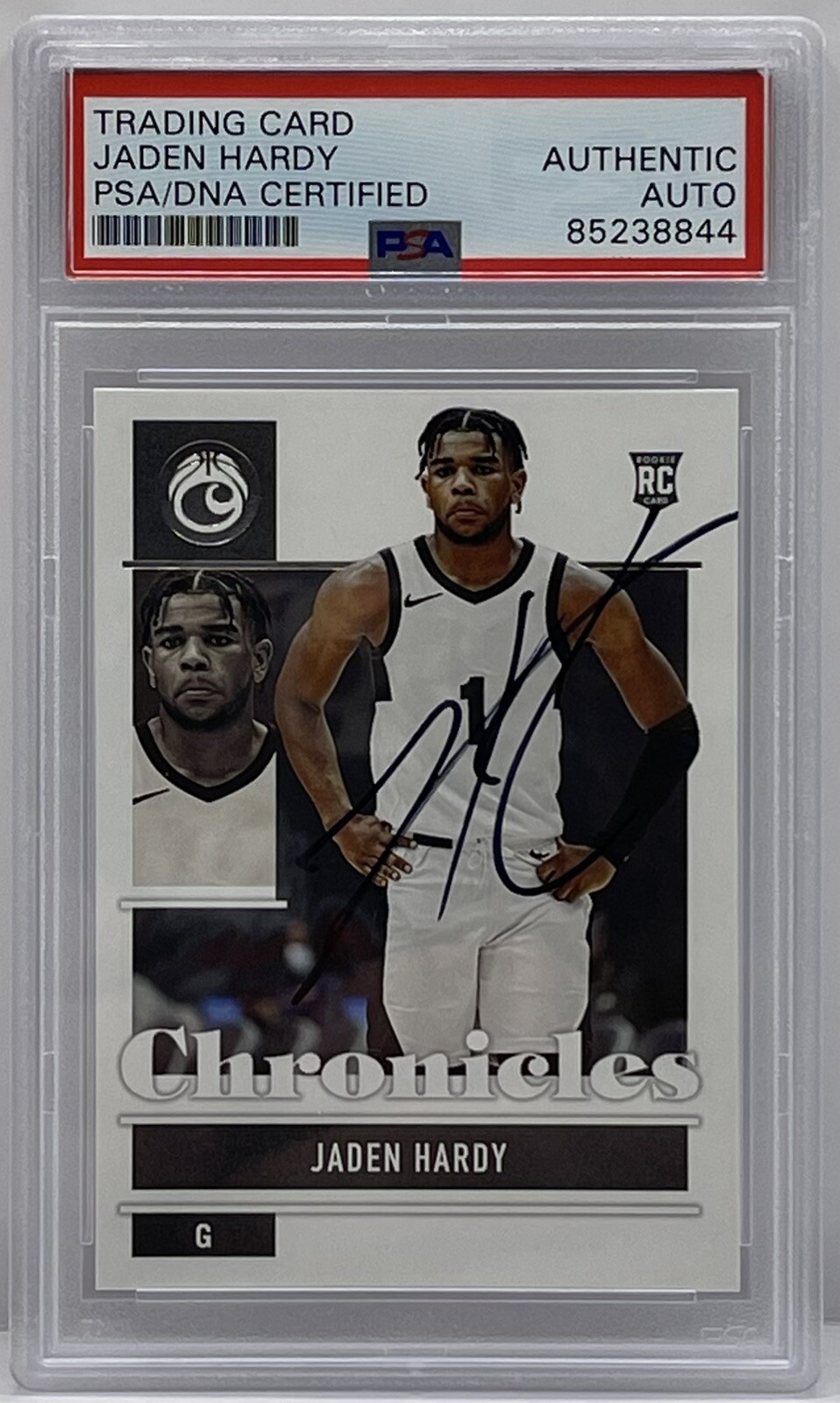 Jaden Hardy Signed 2022-23 Chronicles Rookie Card Dallas Mavericks PSA/DNA Slab