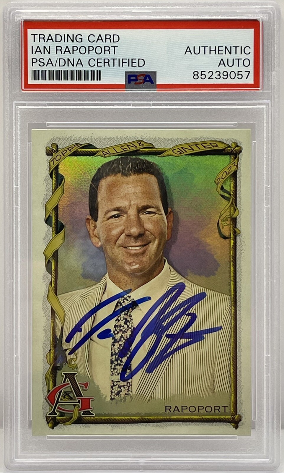 Ian Rapoport Signed 2023 Allen & Ginter Foil Card NFL Network PSA/DNA Slabbed