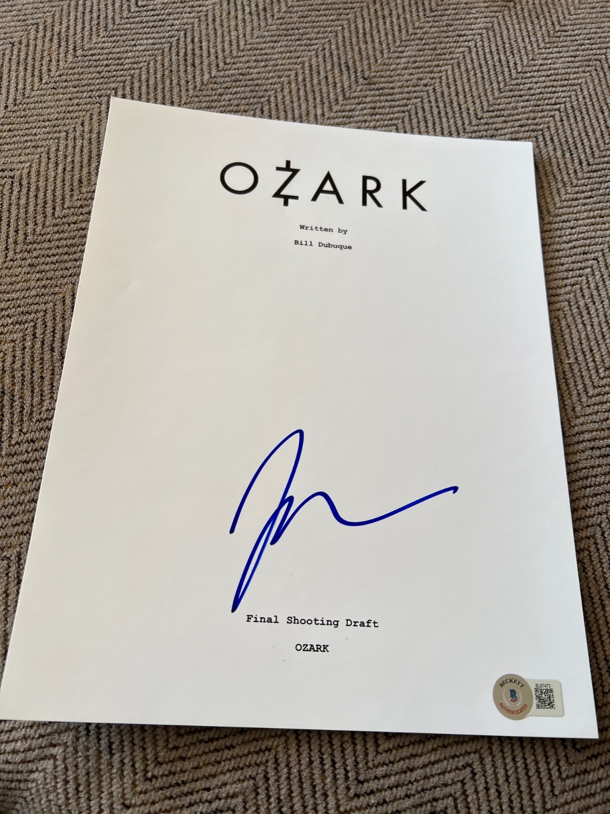 JULIA GARNER SIGNED AUTOGRAPH SCRIPT OZARK TELEVISION BECKETT BAS COA D