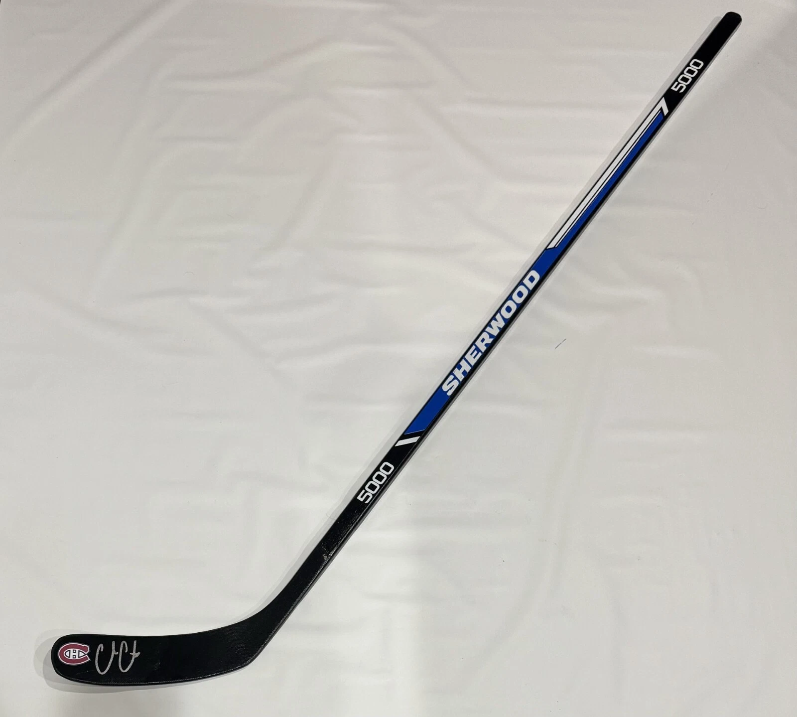 COLE CAUFIELD SIGNED HOCKEY STICK MONTREAL CANADIENS AUTOGRAPHED PROOF