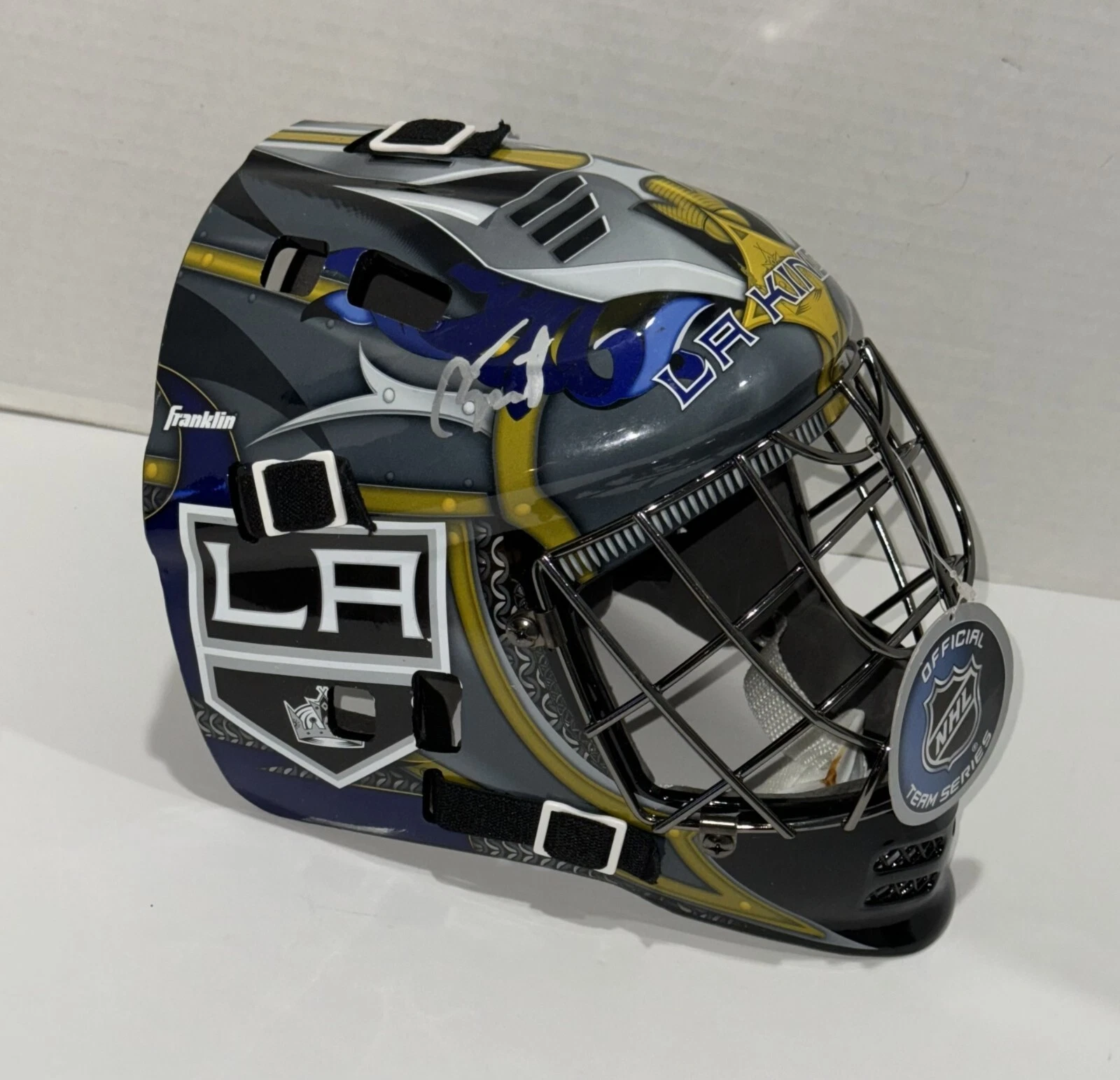 CAM TALBOT SIGNED FULL SIZE YOUTH GOALIE MASK LOS ANGELES KINGS PROOF