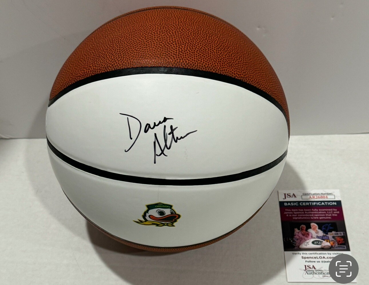 DANA ALTMAN SIGNED BASKETBALL OREGON DUCKS AUTOGRAPHED JSA COA