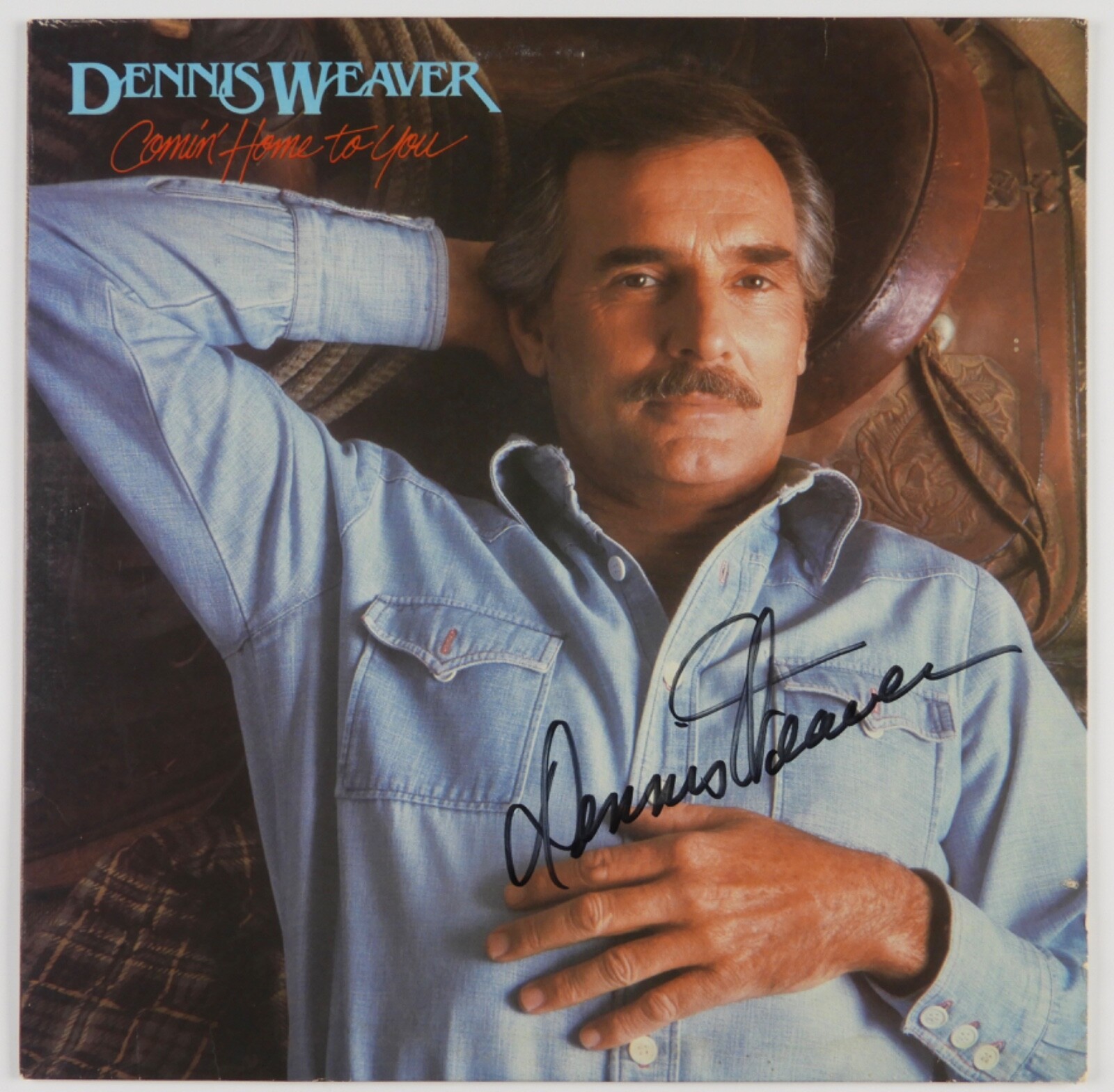 Dennis Weaver JSA Signed Autograph Album Record Vinyl Comin Home To You
