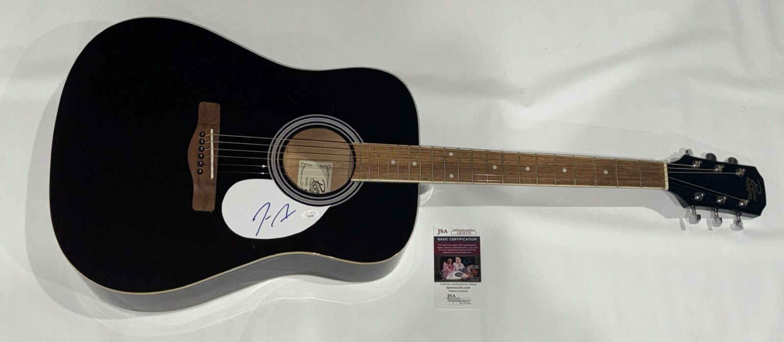 JIMMIE ALLEN SIGNED FULL SIZE BLACK ACOUSTIC GUITAR BEST SHOT JSA COA