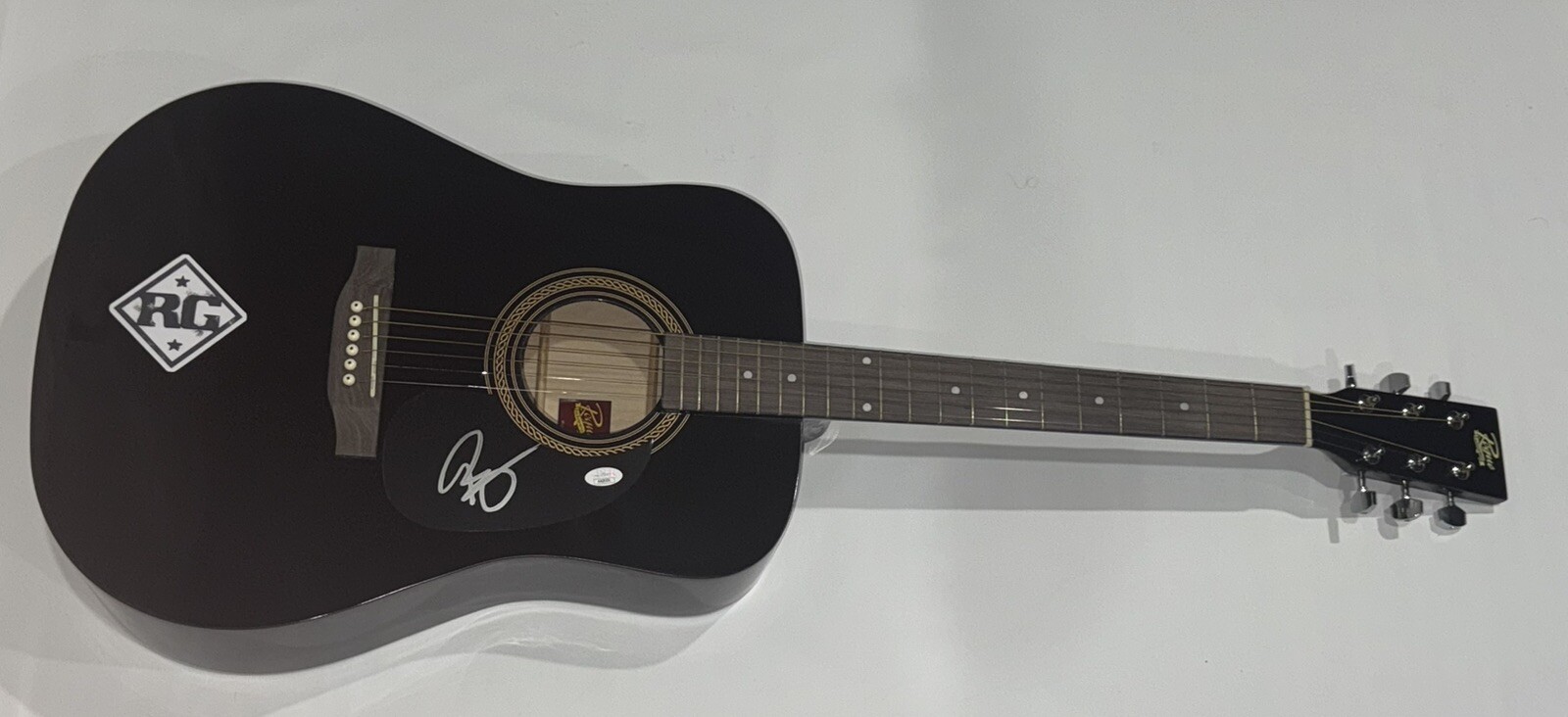 RILEY GREEN SIGNED FULL SIZE BLACK ACOUSTIC GUITAR THERE WAS THIS GIRL JSA COA