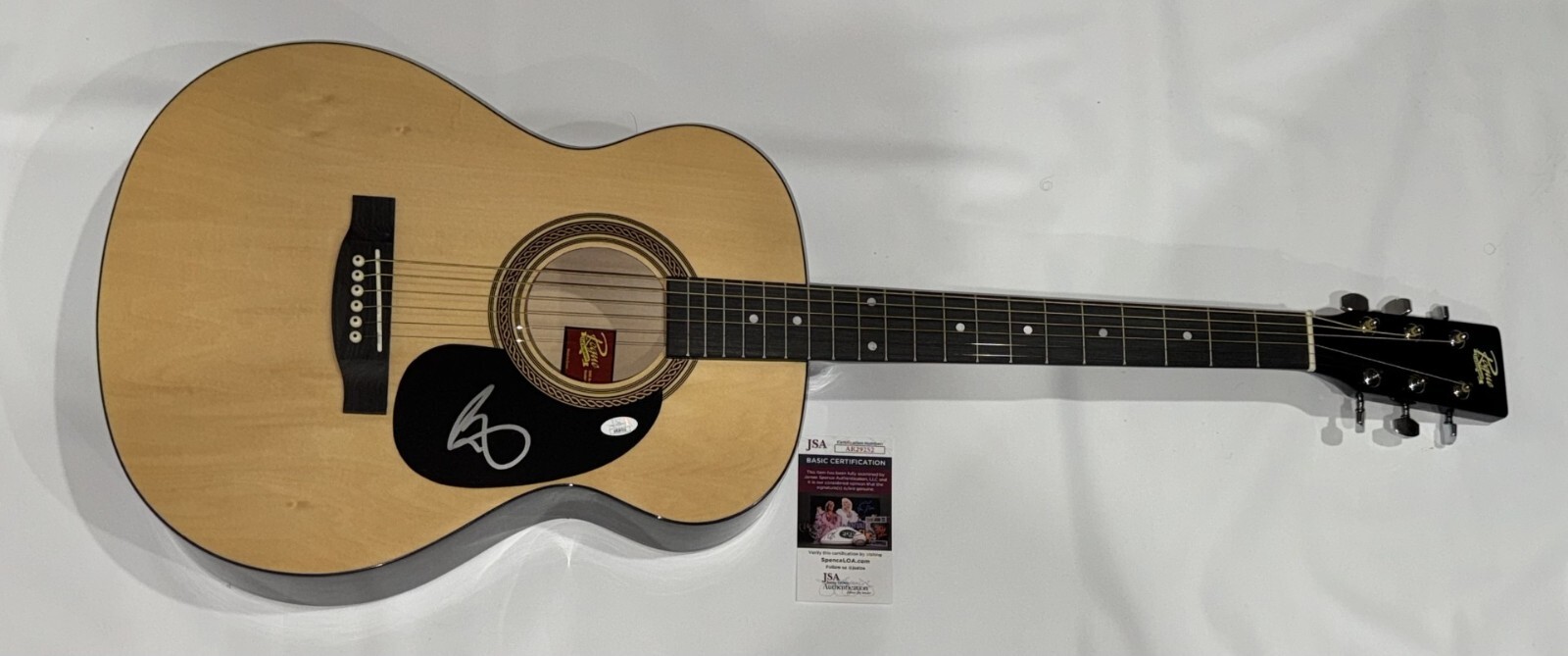 RILEY GREEN SIGNED NATURAL ACOUSTIC GUITAR THERE WAS THIS GIRL JSA COA