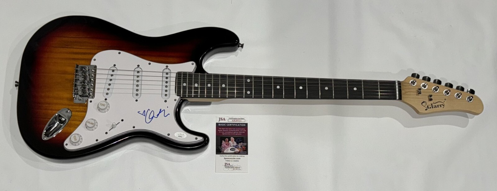 ORIANTHI PANAGARIS SIGNED SUNBURST ELECTRIC GUITAR MICHAEL JACKSON JSA COA