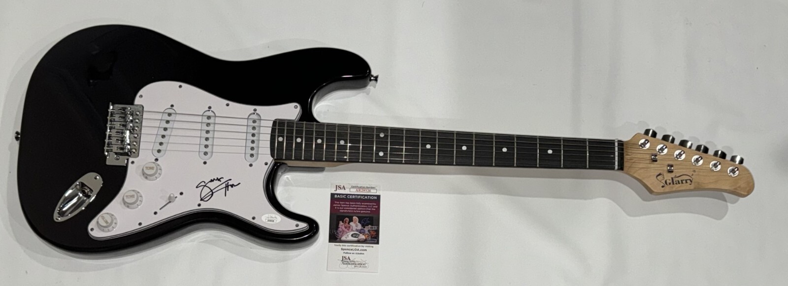 GARY CHERONE SIGNED BLACK ELECTRIC GUITAR VAN HALEN EXTREME JSA COA