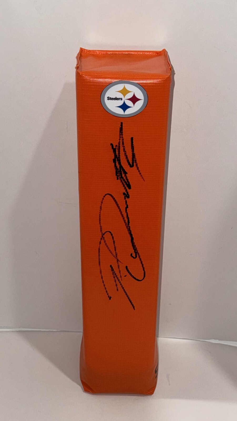 PATRICK QUEEN SIGNED TOUCHDOWN PYLON PITTSBURGH STEELERS FOOTBALL PROOF JSA COA