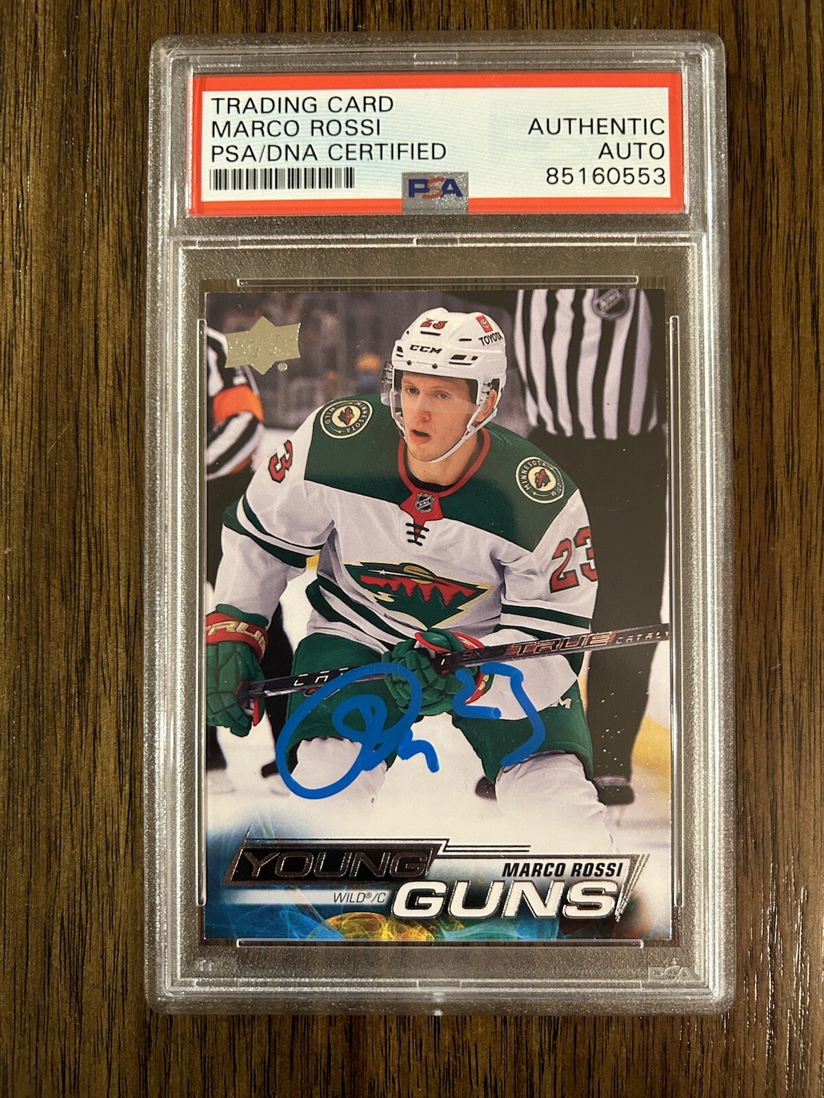 Marco Rossi Signed 22-23 Upper Deck Young Guns RC #243 PSA/DNA Rookie MN Wild