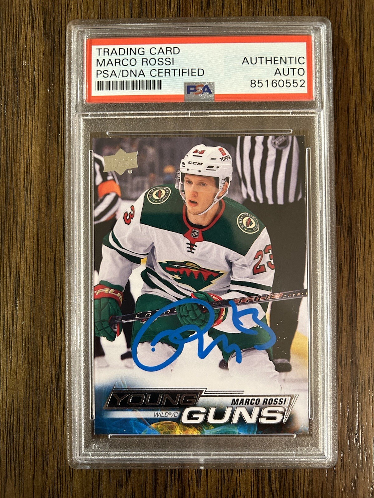 Marco Rossi Signed 22-23 Upper Deck Young Guns RC #243 PSA/DNA Rookie MN Wild