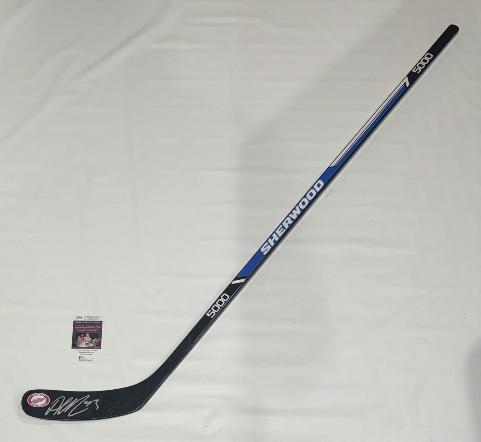 ALEX DEBRINCAT SIGNED HOCKEY STICK DETROIT RED WINGS PROOF JSA COA