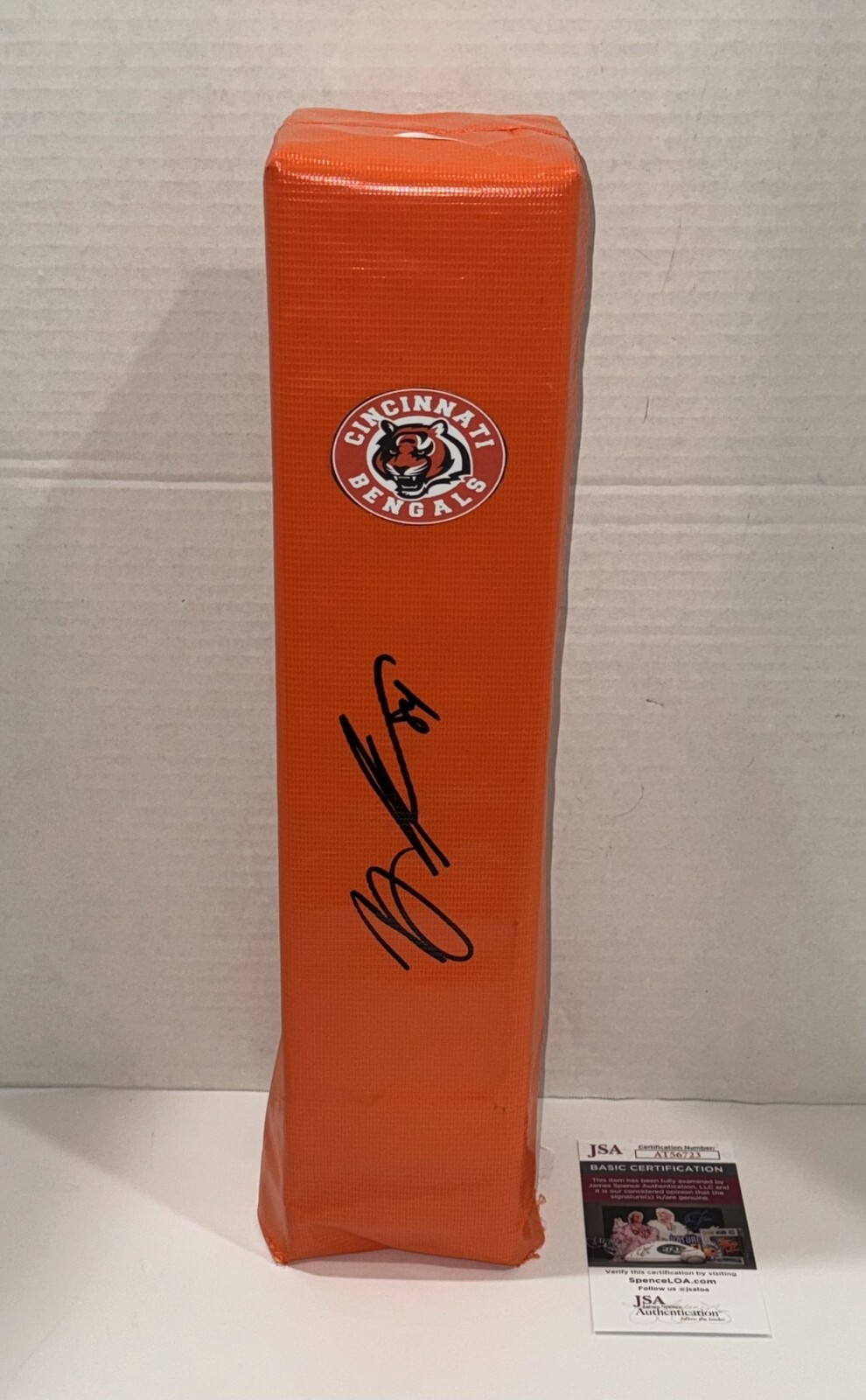 T.J. HOUSHMANDZADEH SIGNED TOUCHDOWN PYLON CINCINNATI BENGALS TJ JSA COA