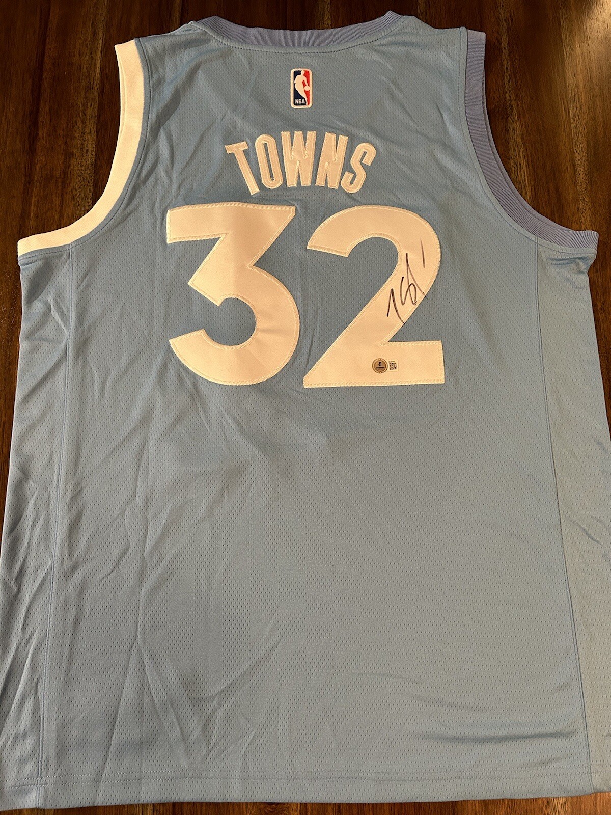 Karl-Anthony Towns Signed Autograph MN Timberwolves Custom Jersey Beckett