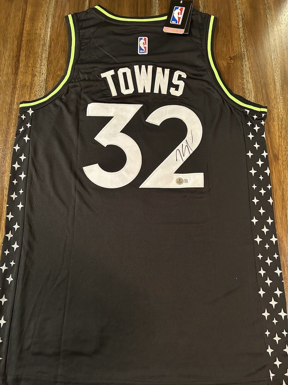 Karl-Anthony Towns Signed Autograph MN Timberwolves Custom Jersey Beckett