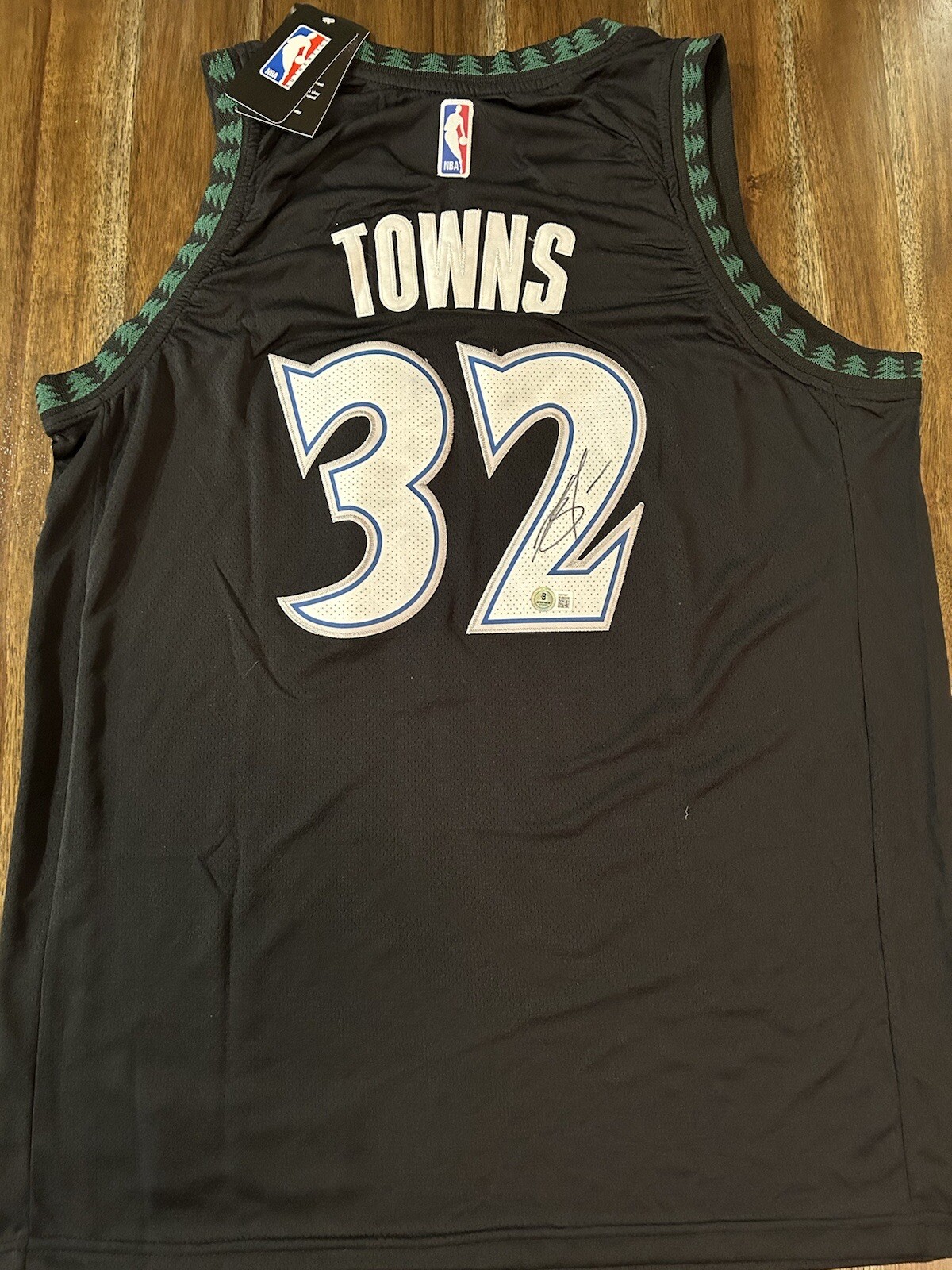 Karl-Anthony Towns Signed Autograph MN Timberwolves Custom Jersey Beckett