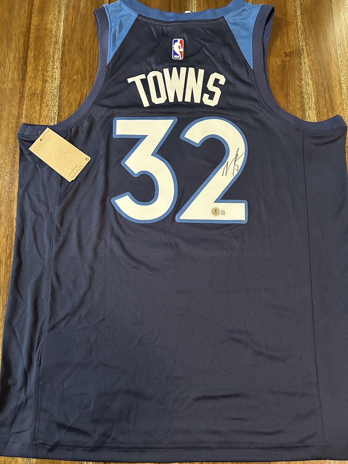 Karl-Anthony Towns Signed Autograph MN Timberwolves Custom Jersey Beckett