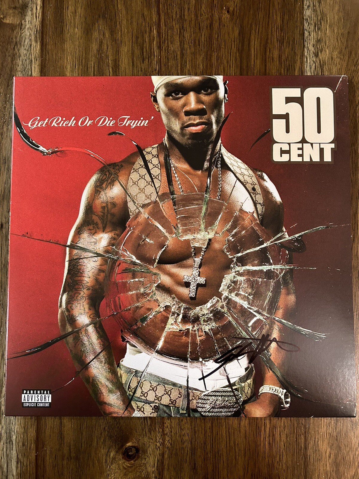 50 Cent ‘Get Rich Or Die Tryin’ Signed Vinyl Album Beckett BSA