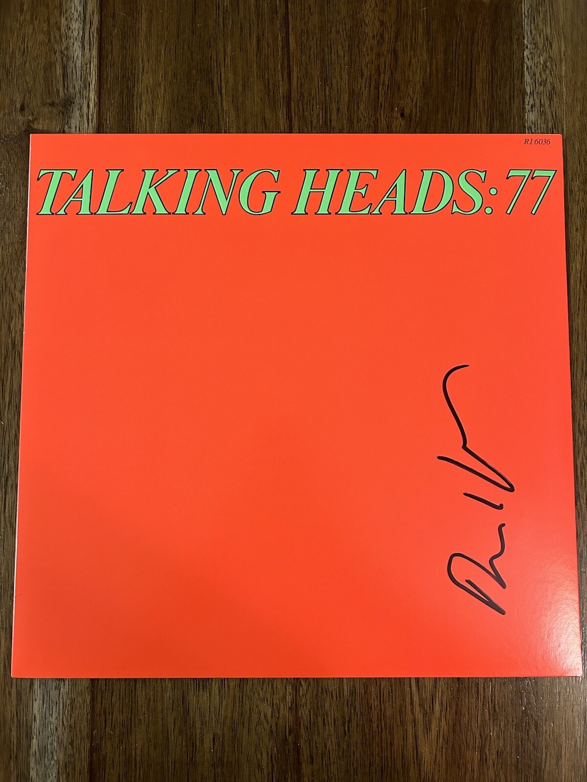 David Byrne ‘Talking Heads’ Signed Vinyl Album ‘Talking Heads: 77’ Beckett BSA