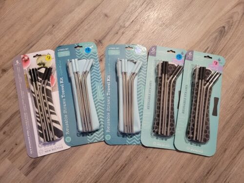 30PCS STAINLESS STEEL METAL REUSABLE COCKTAIL DRINKING STRAWS CLEANER BRUSH SET COLLECTIBLE MEMORABILIA