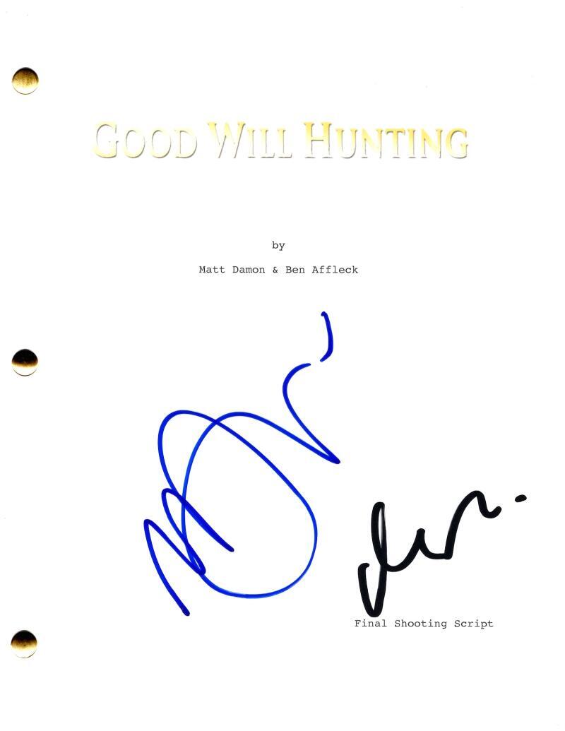 Matt Damon & Minnie Driver Signed Autograph Good Will Hunting Full Movie Script