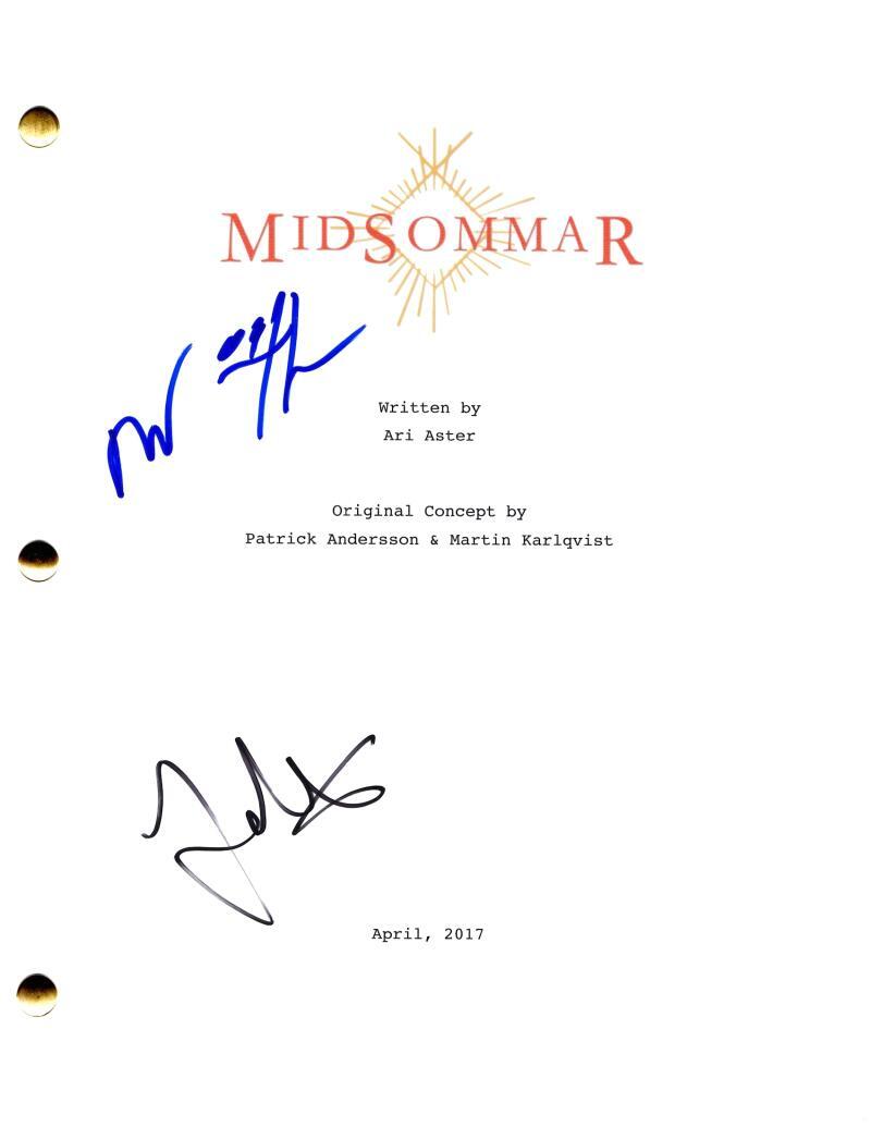 William Jackson Harper & Jack Reynor Signed Autograph Midsommar Movie Script