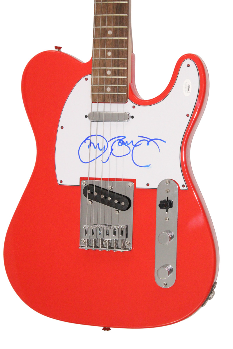 Jon Bon Jovi Signed Autograph Red Fender Telecaster Guitar Slippery When Wet JSA